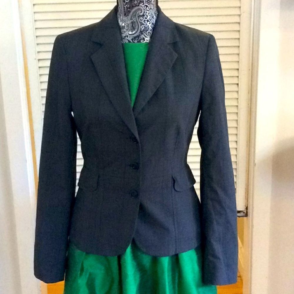 MeXX gray plaid Blazer with pockets uk 10 us 6